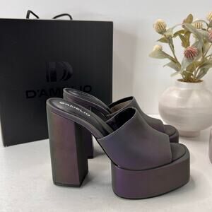 D'Amelio Ravina Multi Reflective Platform Chunky Heel Women 7.5M Tried On